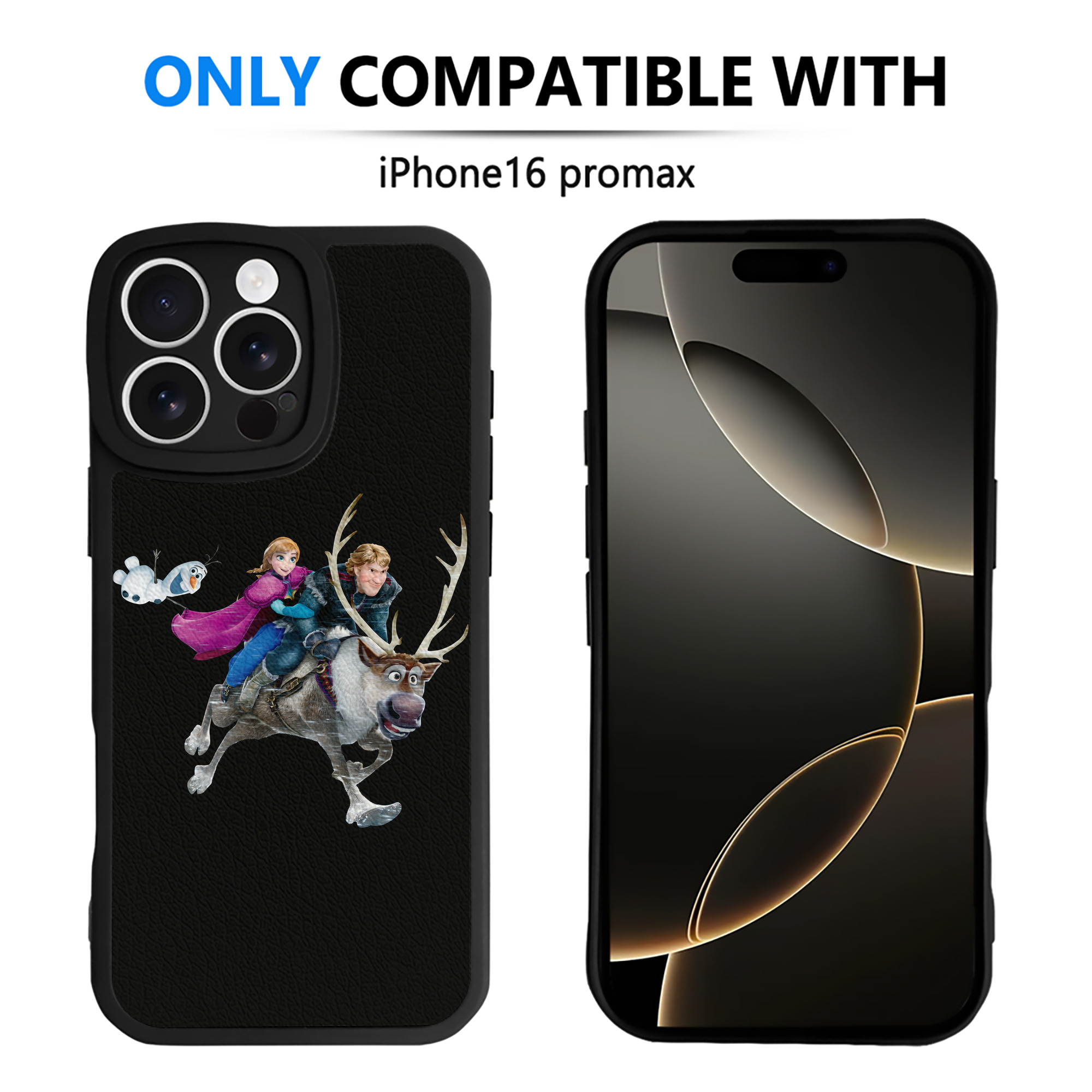 （画像用） アナと雪の女王 アンナ エルサ Frozen Anna Elsa 【iPhone 16シリーズ対応】シリコンスマホケース（レザー調） 材質：シリコン